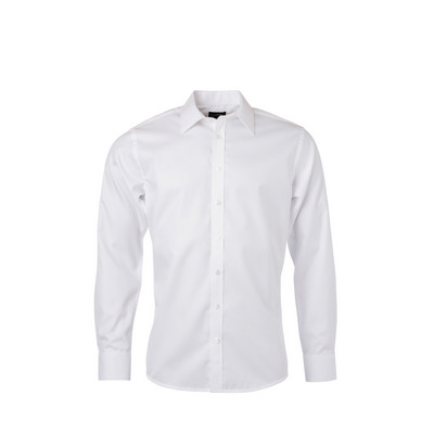 James & Nicholson Mens Shirt Longsleeve Herringbone