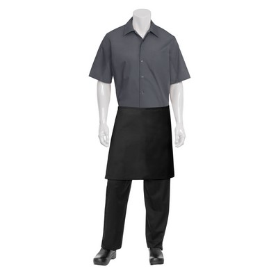 Half Black Apron No Pocket- Black 