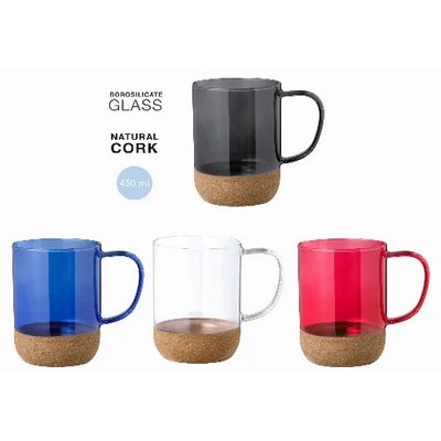 Glass mug with cork baseSaryne